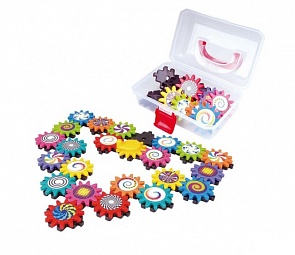 Игровой набор - Конструктор с шестеренками, в сундучке (Playgo, Play 2093veg)